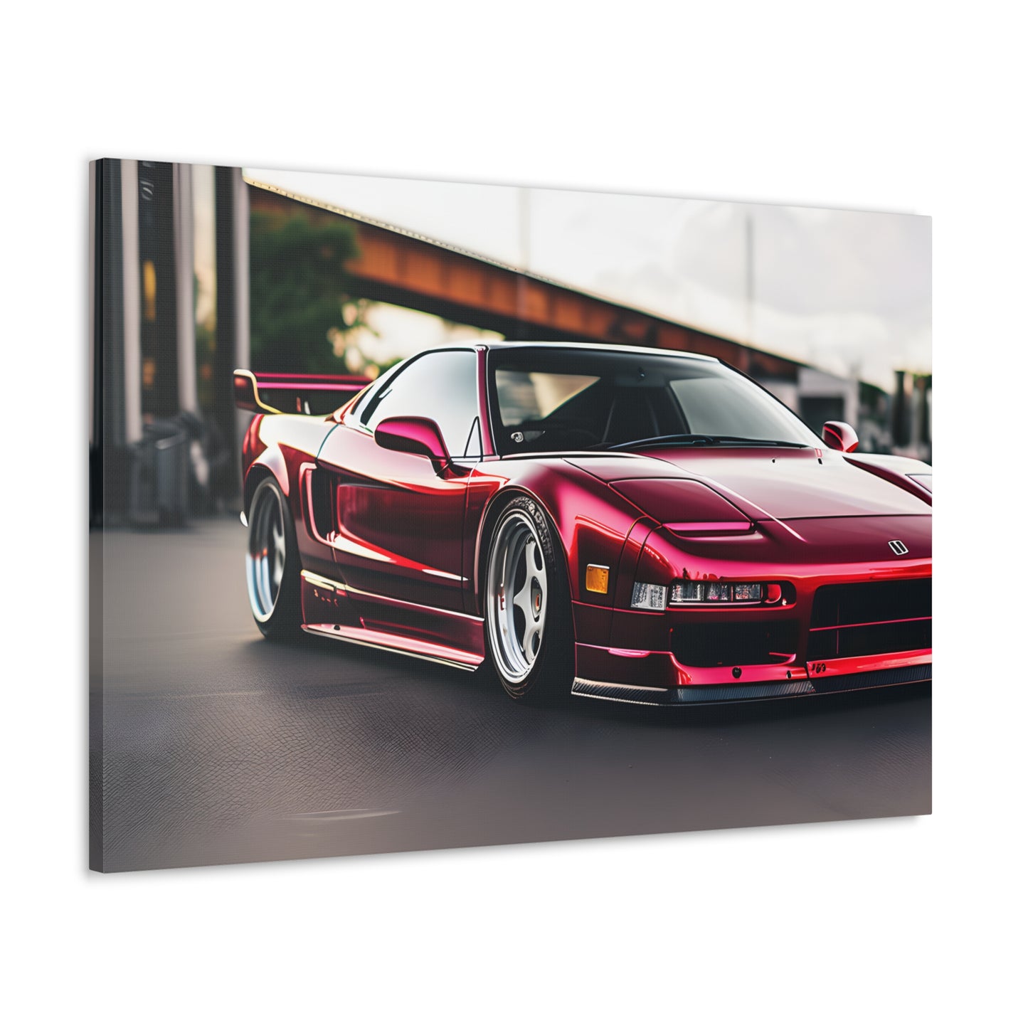 Sleek Scarlet: Famous Auto Wall Décor