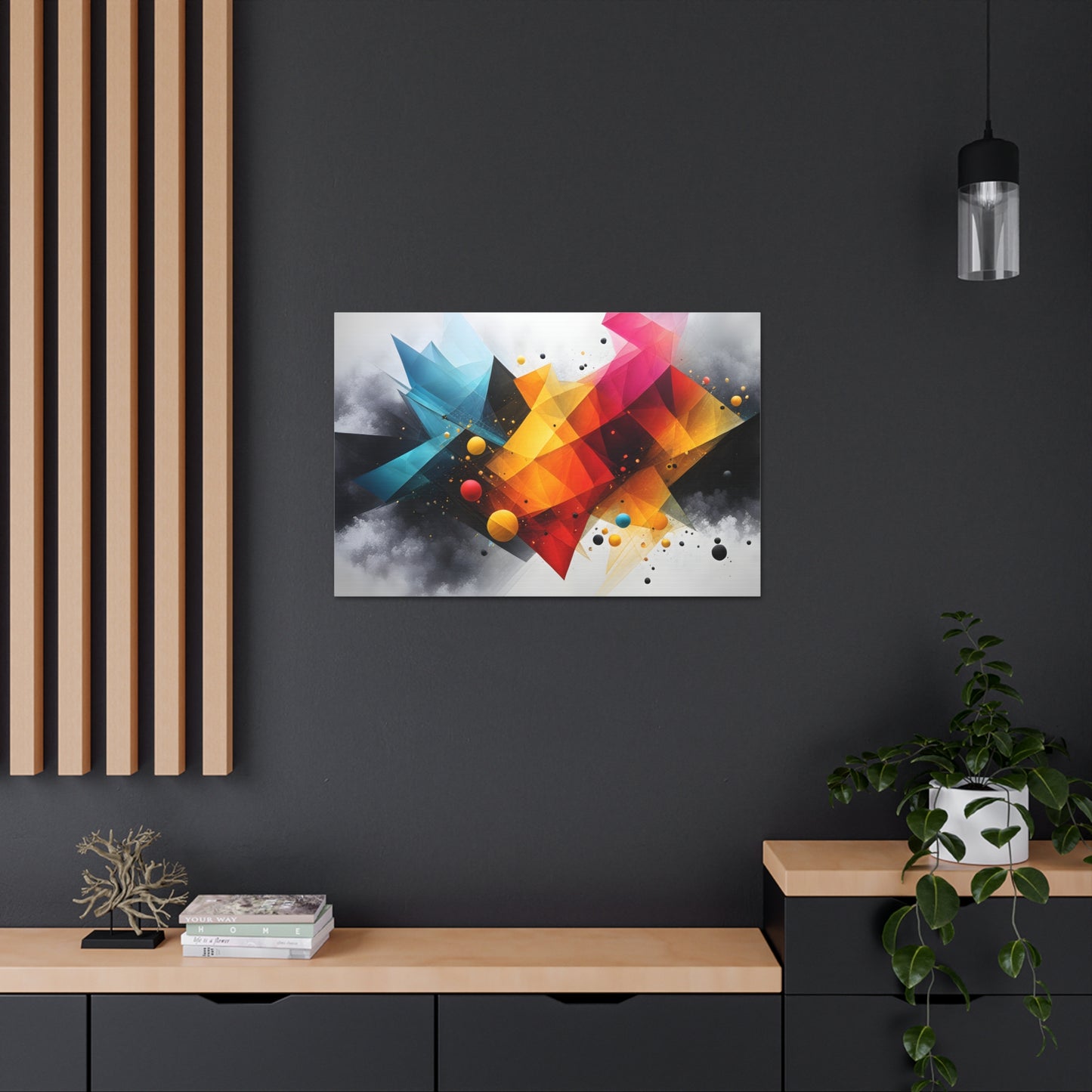 Prismatic Veil: Abstract Wall Décor