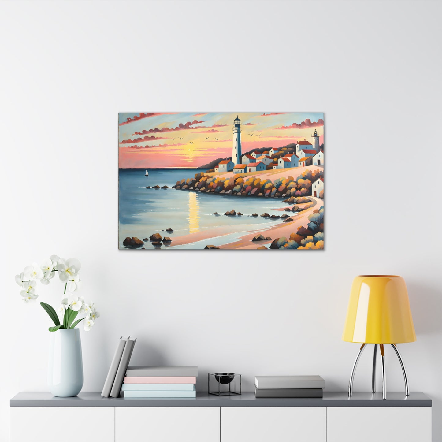 Emerald Shores: Classic Oil Painting Wall Décor