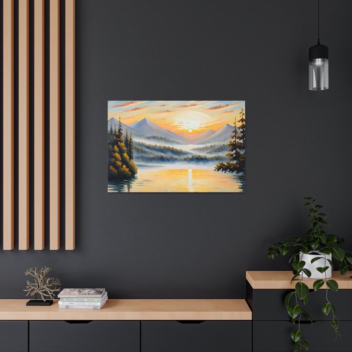 Dawn’s Reflection: Classic Oil Painting Wall Décor