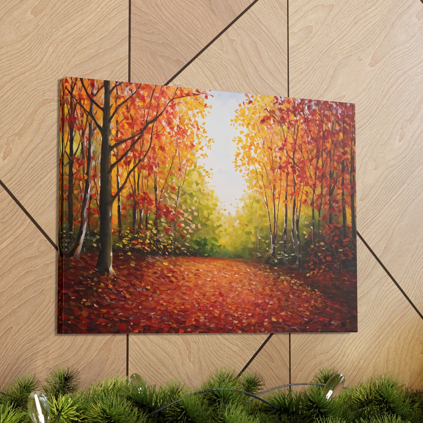 Autumn’s Embrace: Classic Oil Painting Wall Décor