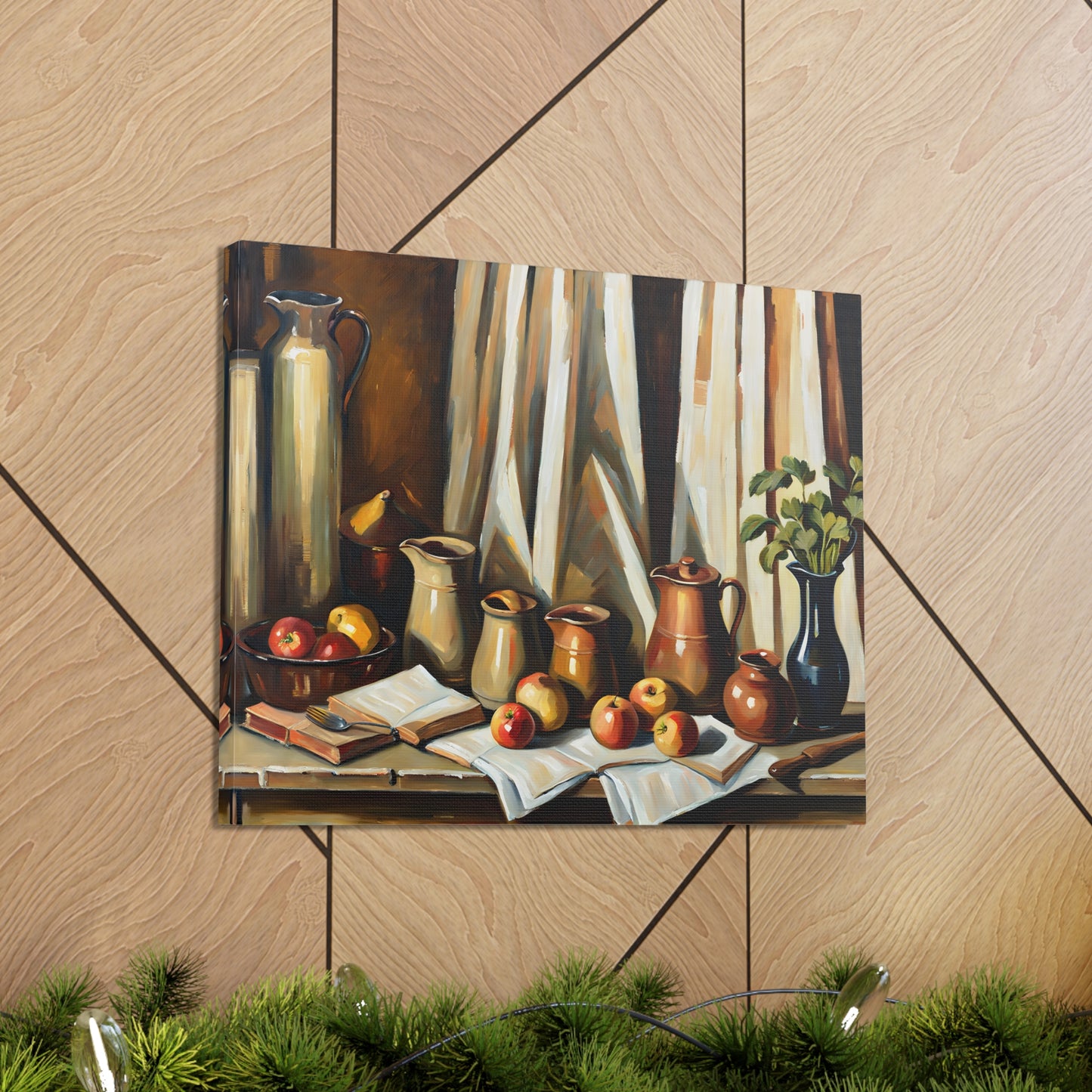 Rustic Kitchen: Classic Oil Painting Wall Décor