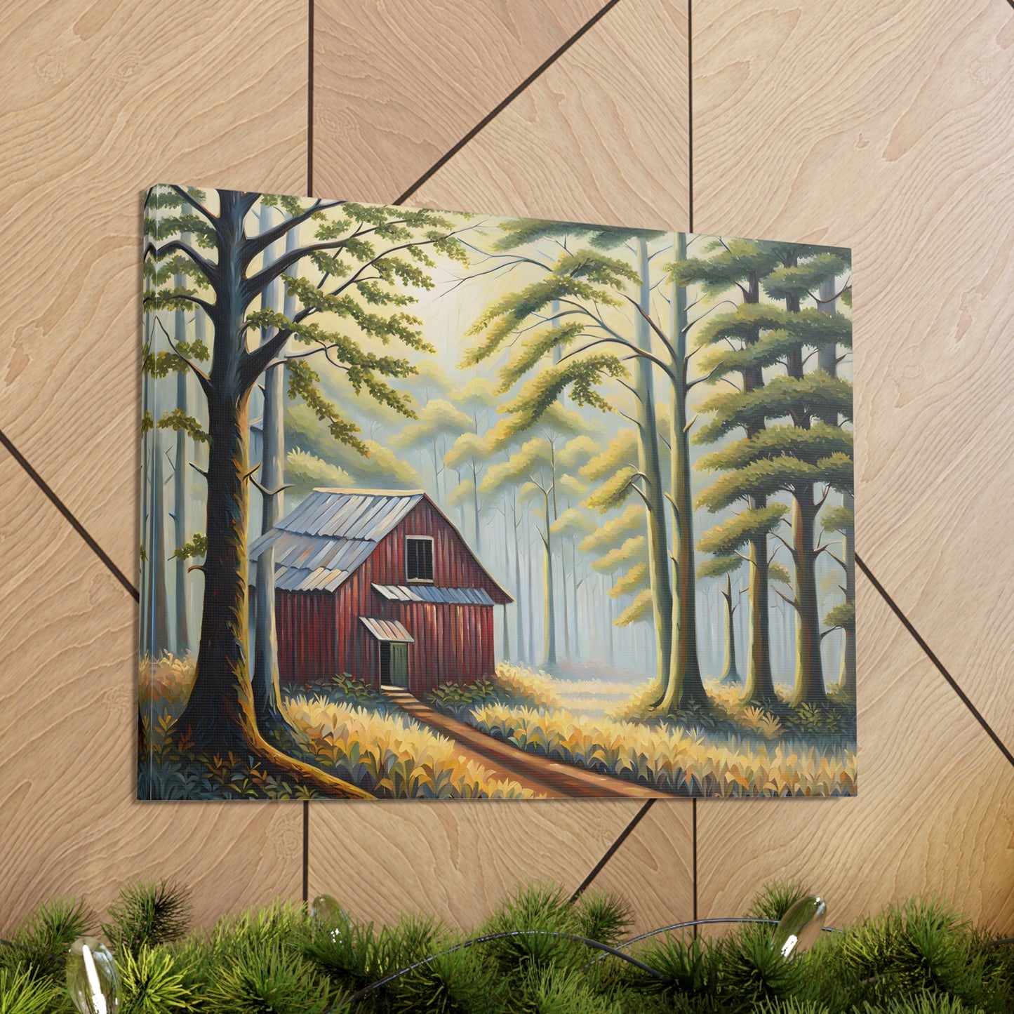 Woodland Refuge: Classic Oil Painting Wall Décor