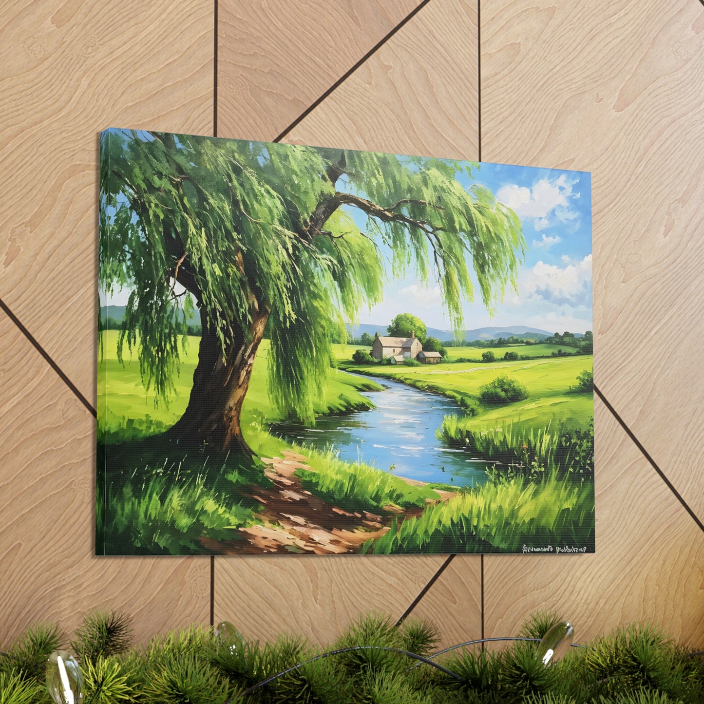 Peaceful Range: Classic Oil Painting Wall Décor