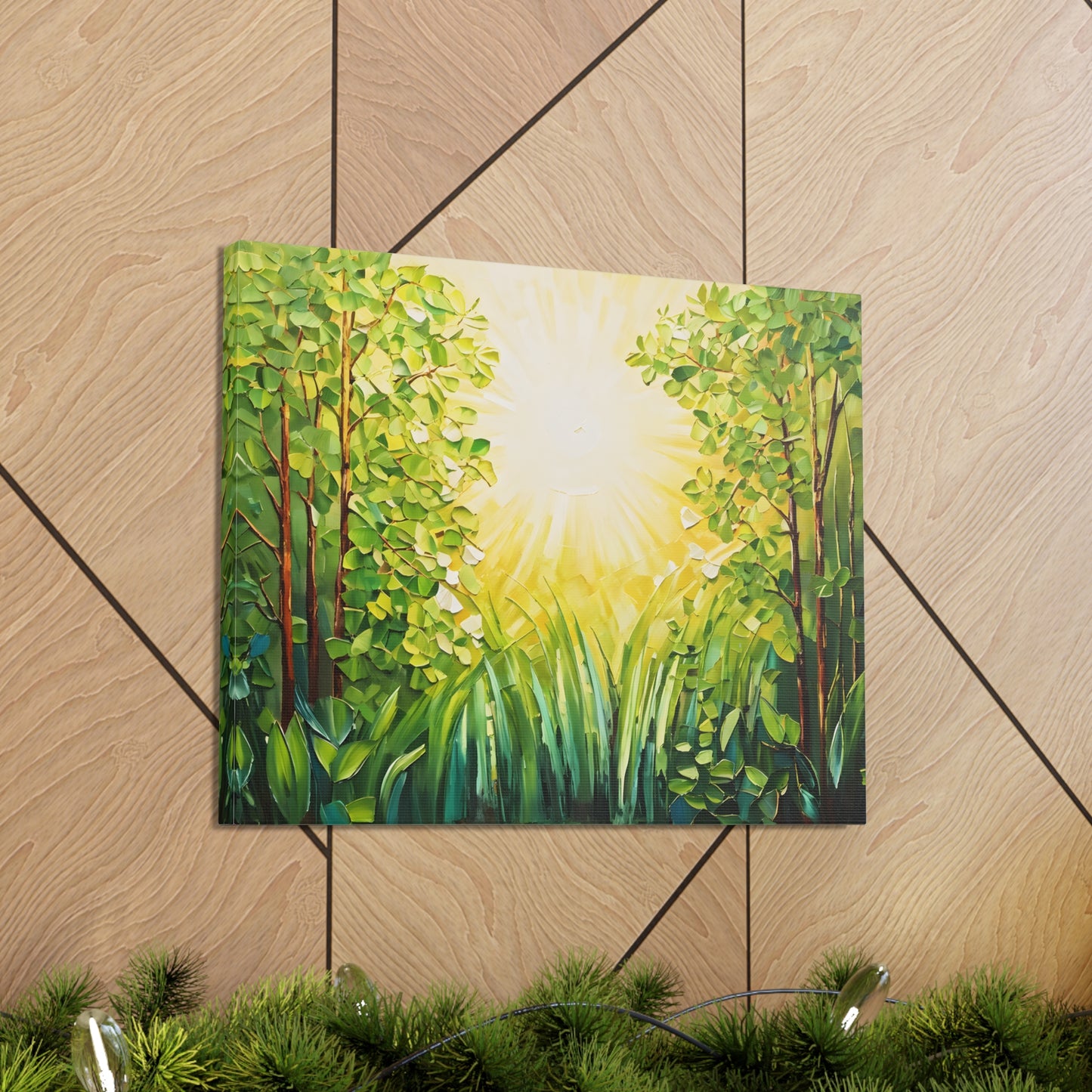 Radiant Forest: Classic Oil Painting Wall Décor