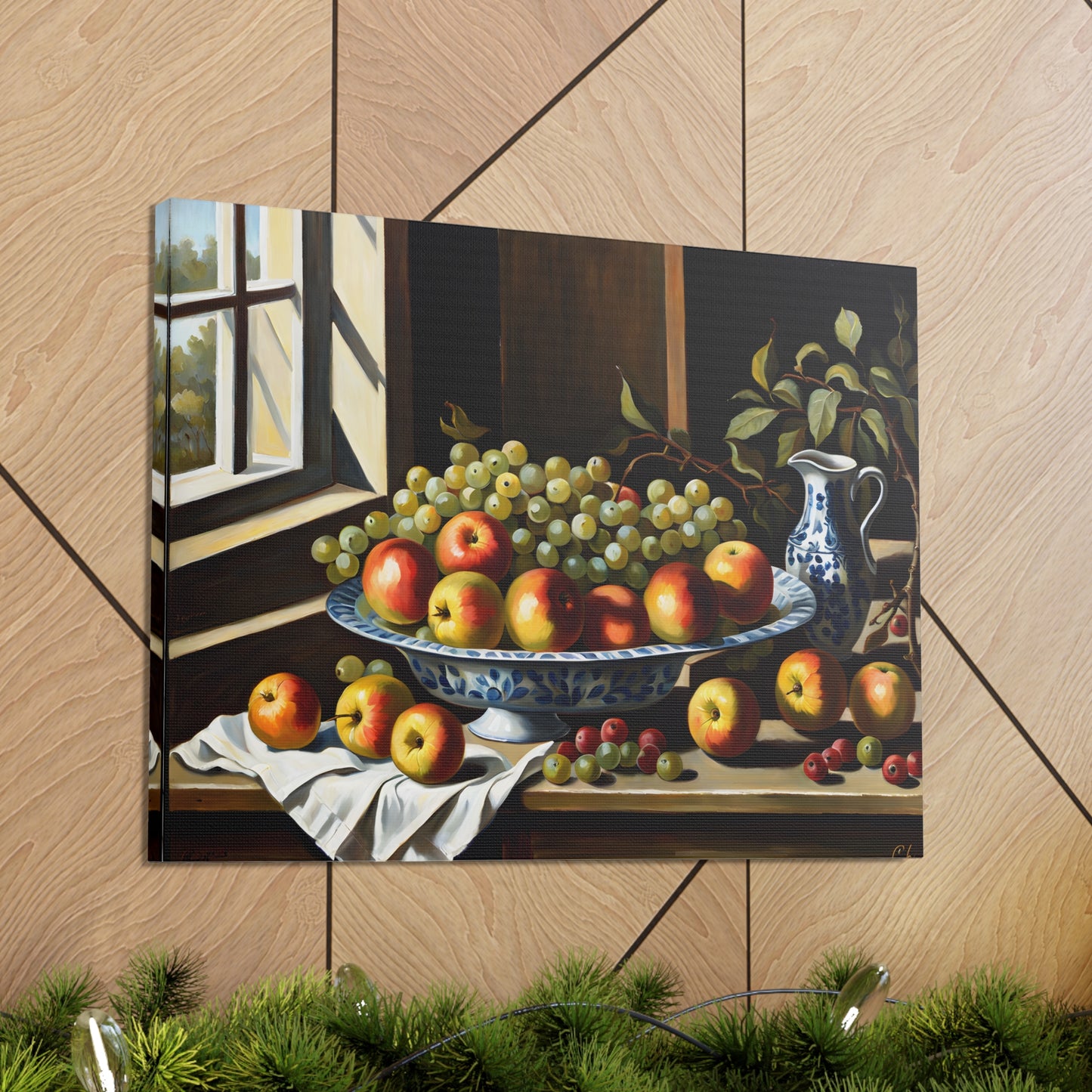 Antique Fruits: Classic Oil Painting Wall Décor