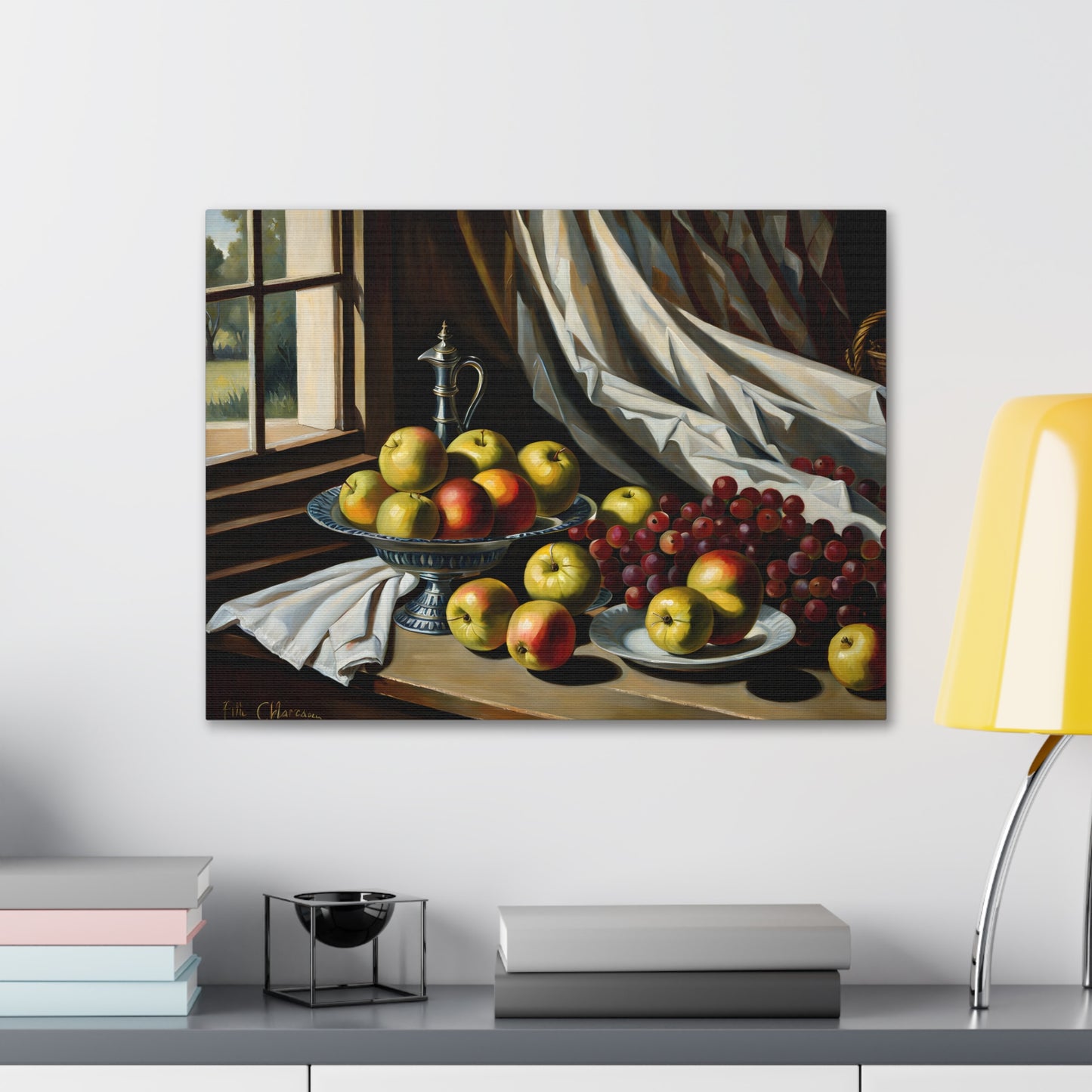 Ripe Platter: Classic Oil Painting Wall Décor