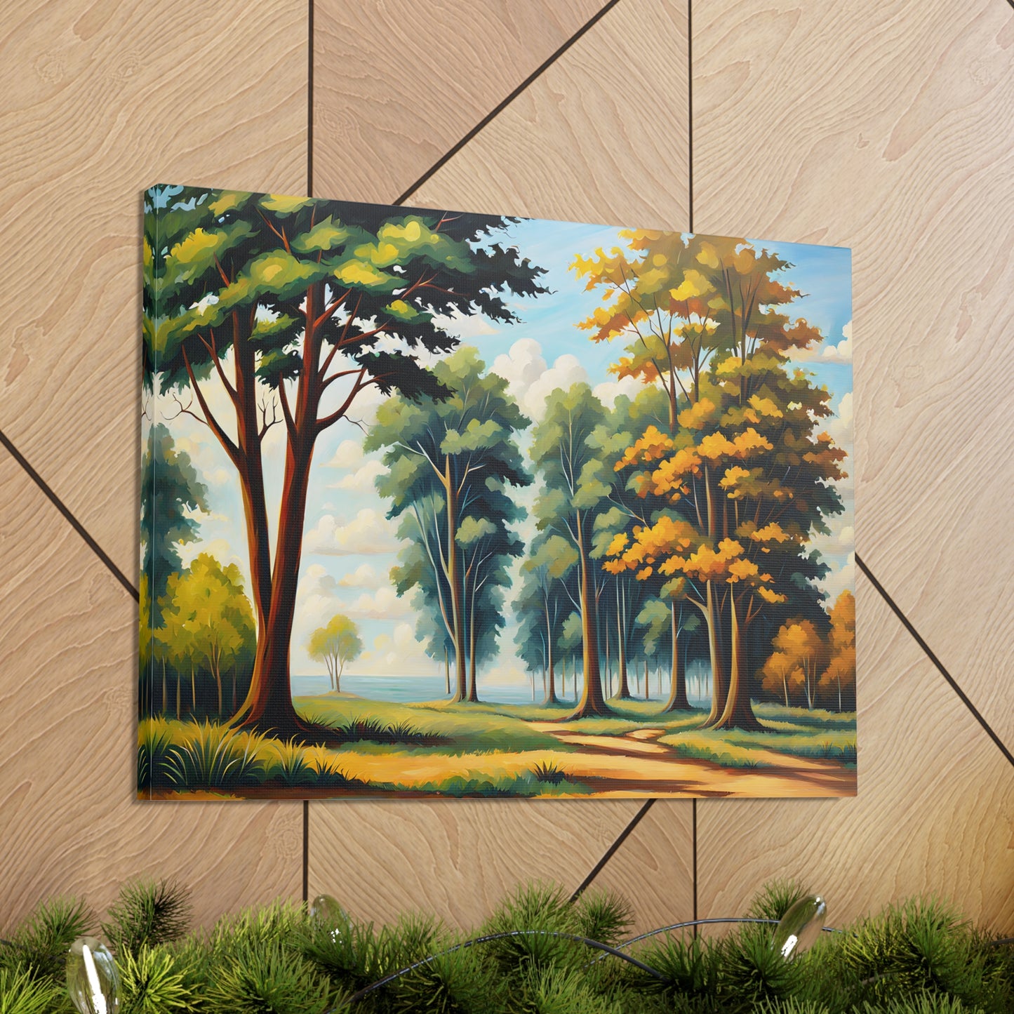 Peaceful Valley: Classic Oil Painting Wall Décor