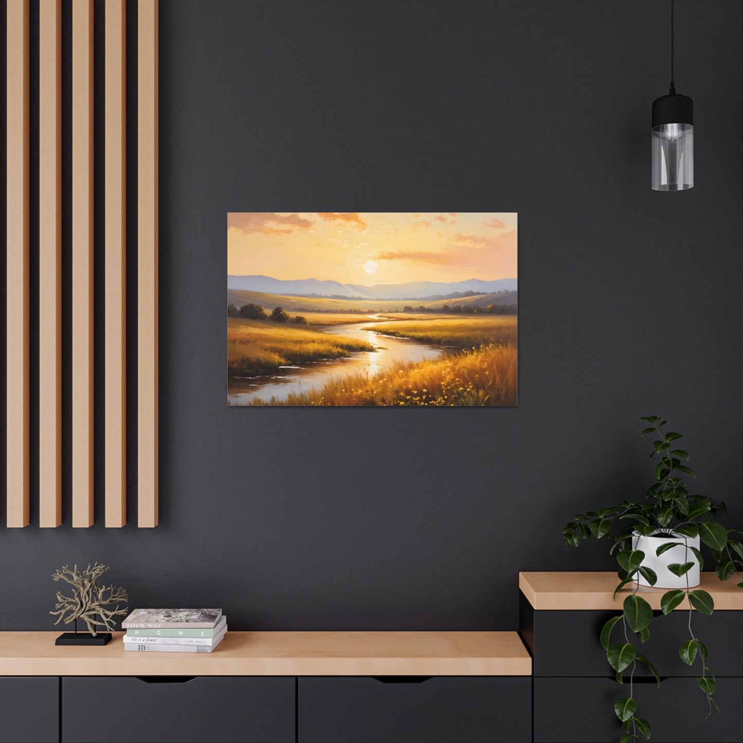 Serene Hills: Classic Oil Painting Wall Décor