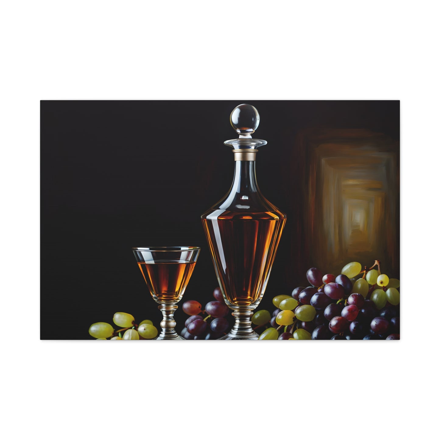 Crystal Decanter: Classic Oil Painting Wall Décor