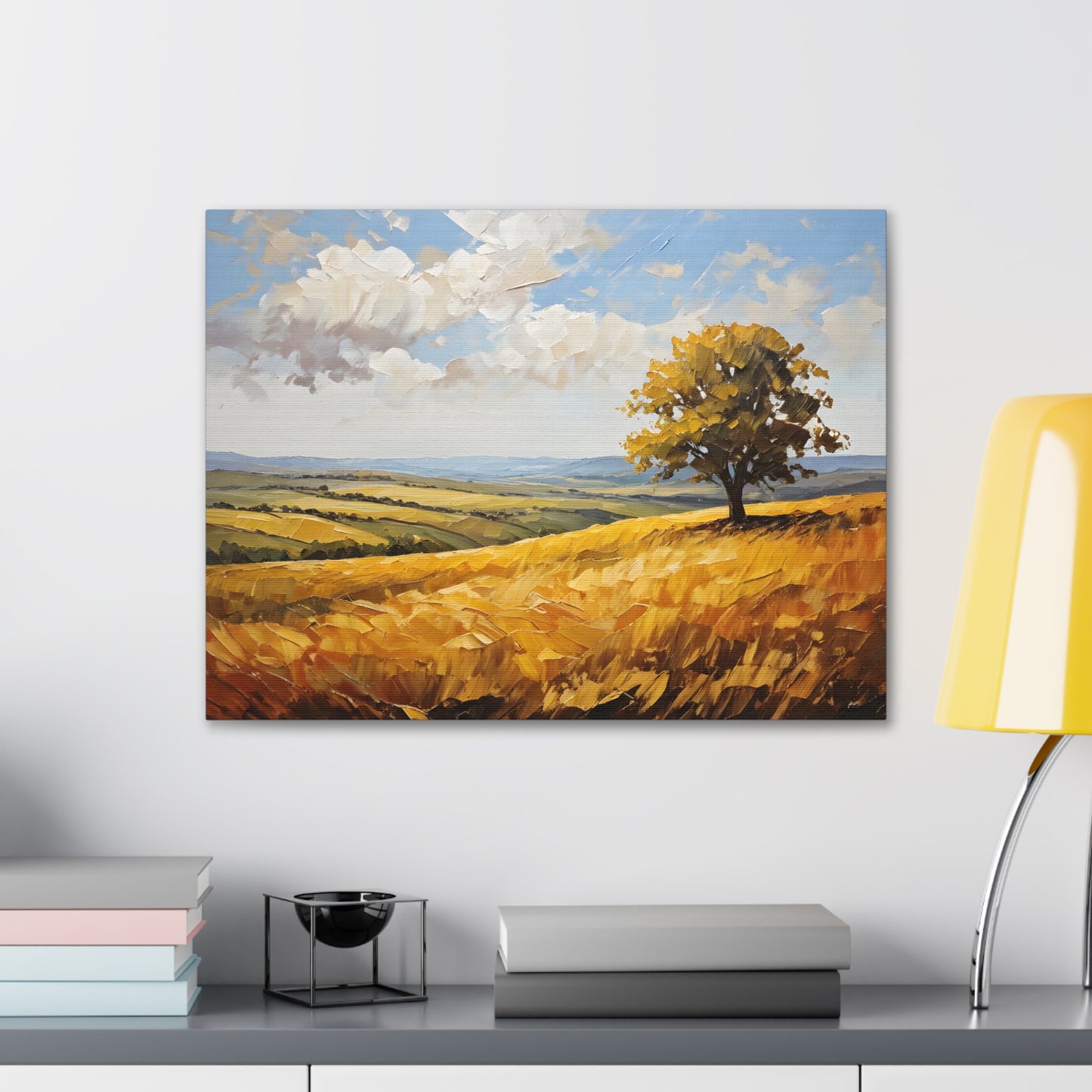 Windblown Meadows: Classic Oil Painting Wall Décor