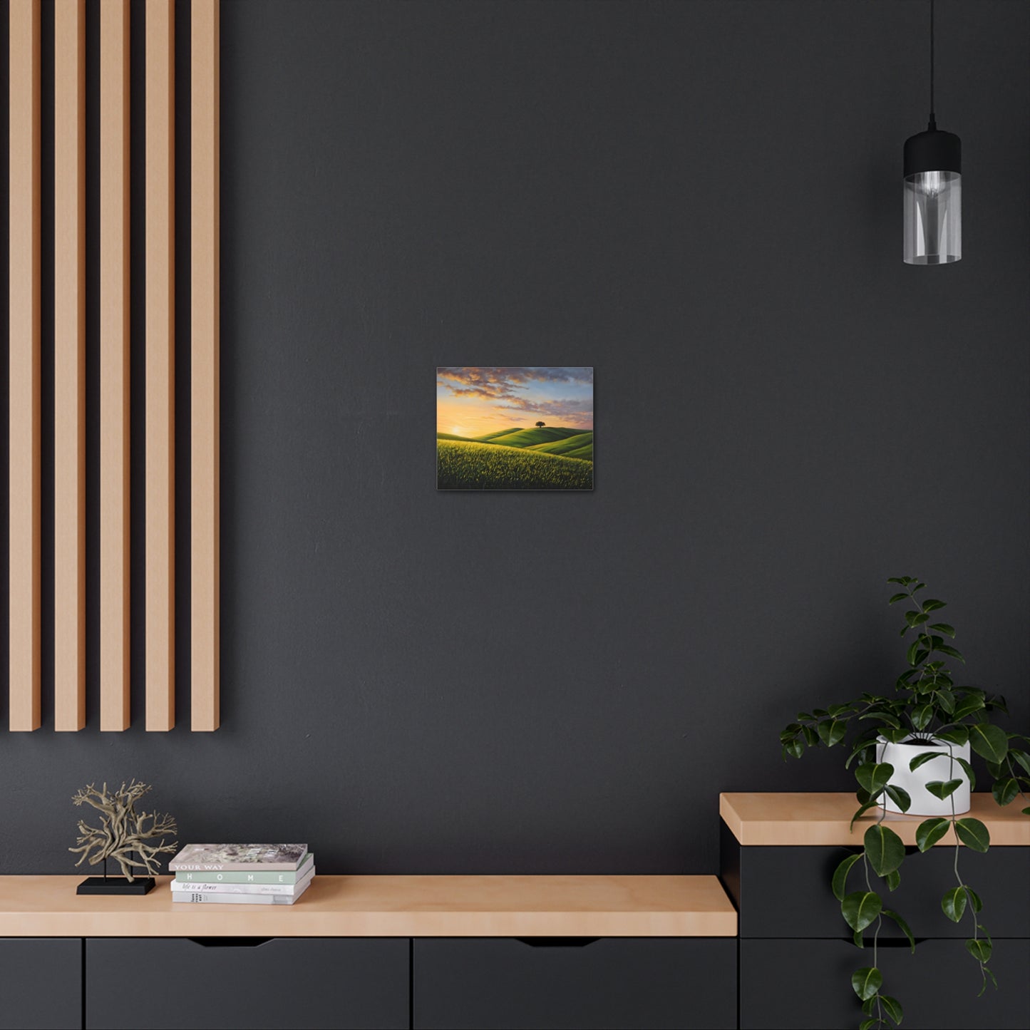 Misty Fields: Classic Oil Painting Wall Décor