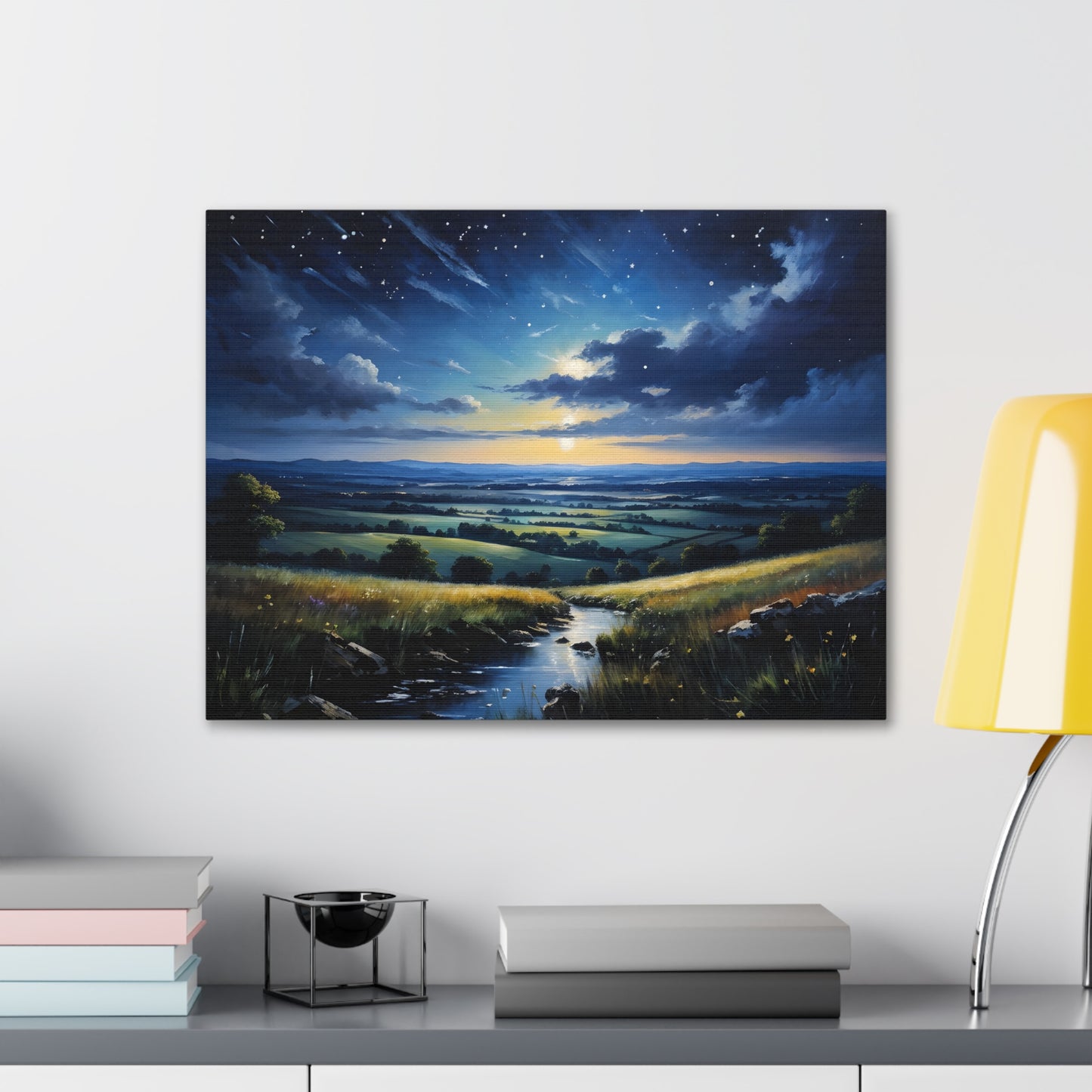 Twilight Meadows: Classic Oil Painting Wall Décor