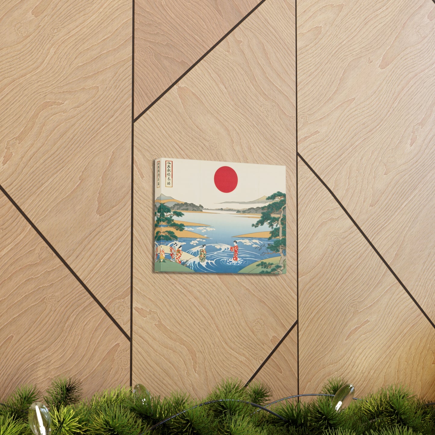 Geisha's Pond: Ukiyo-e Wall Décor