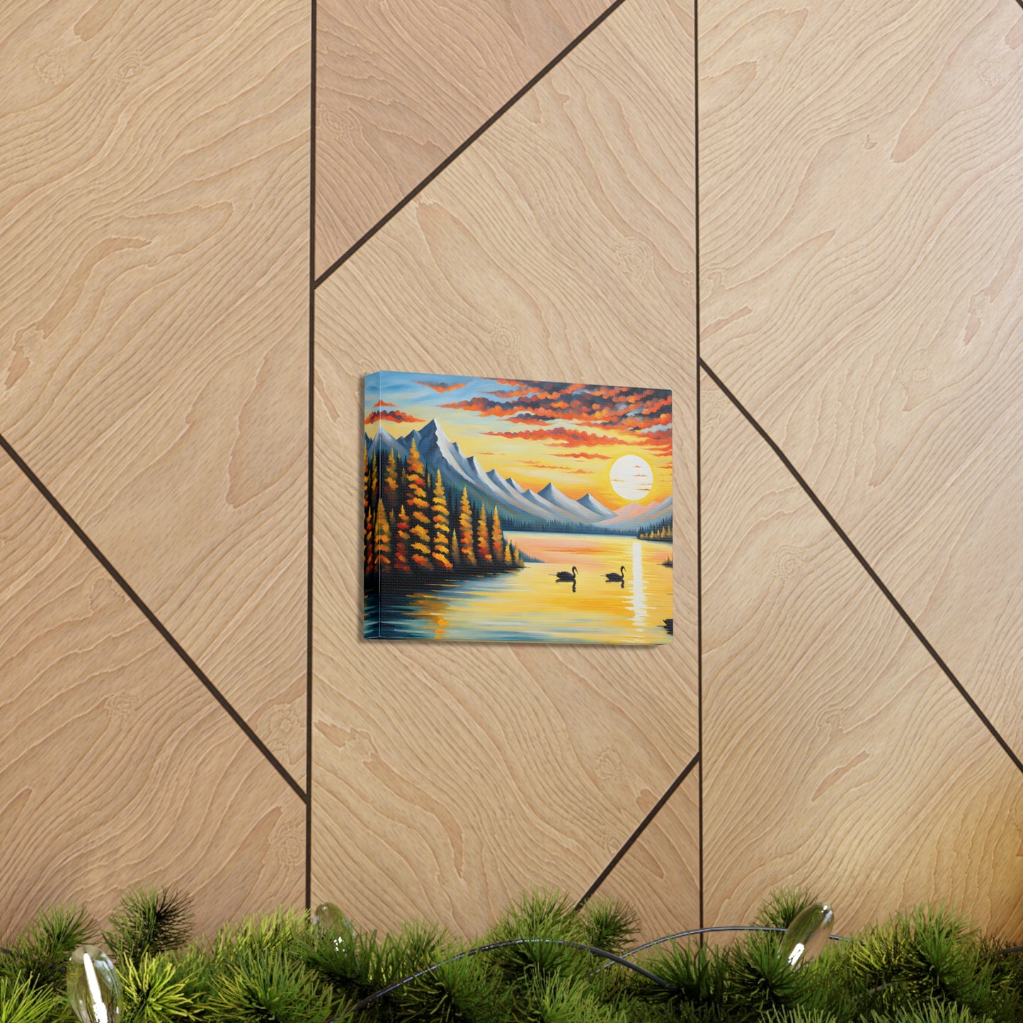 Mountain Vista: Classic Oil Painting Wall Décor