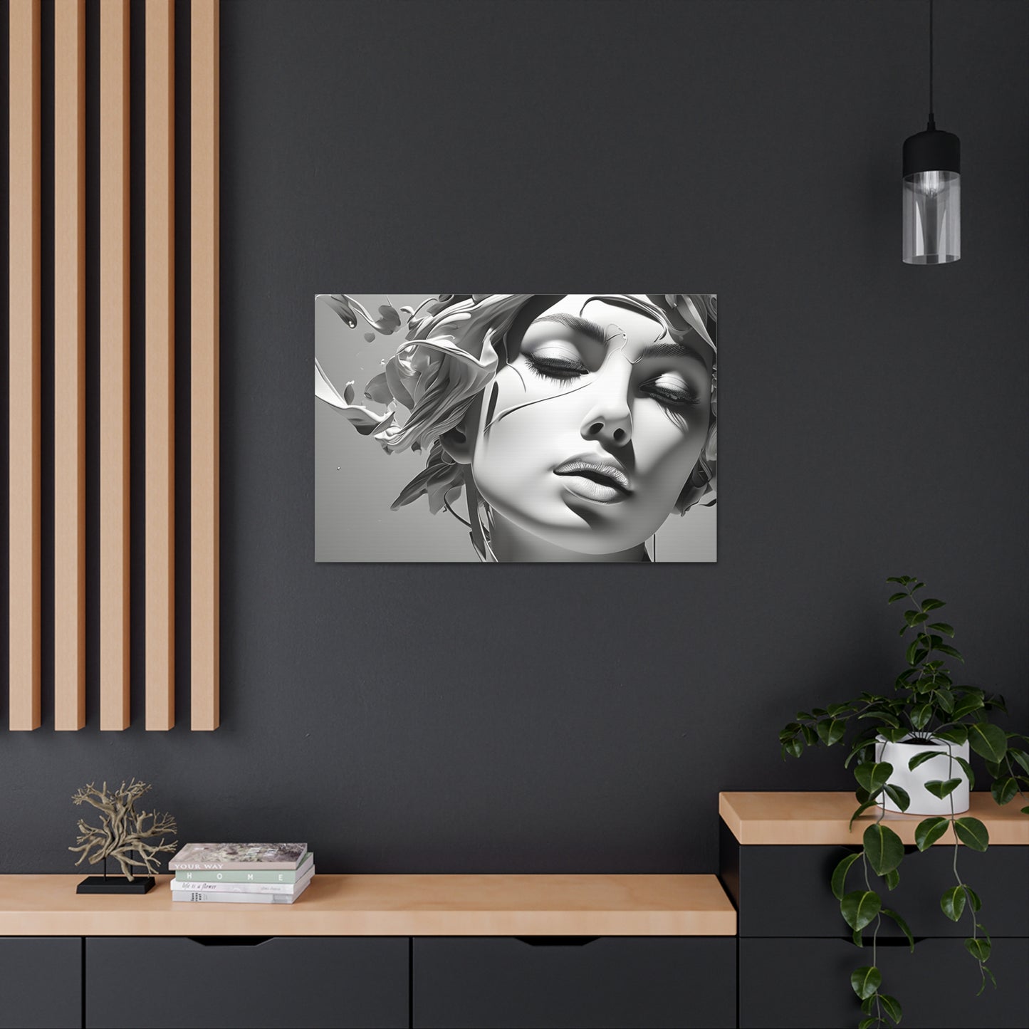 Silent Serenity: Black and White Wall Décor