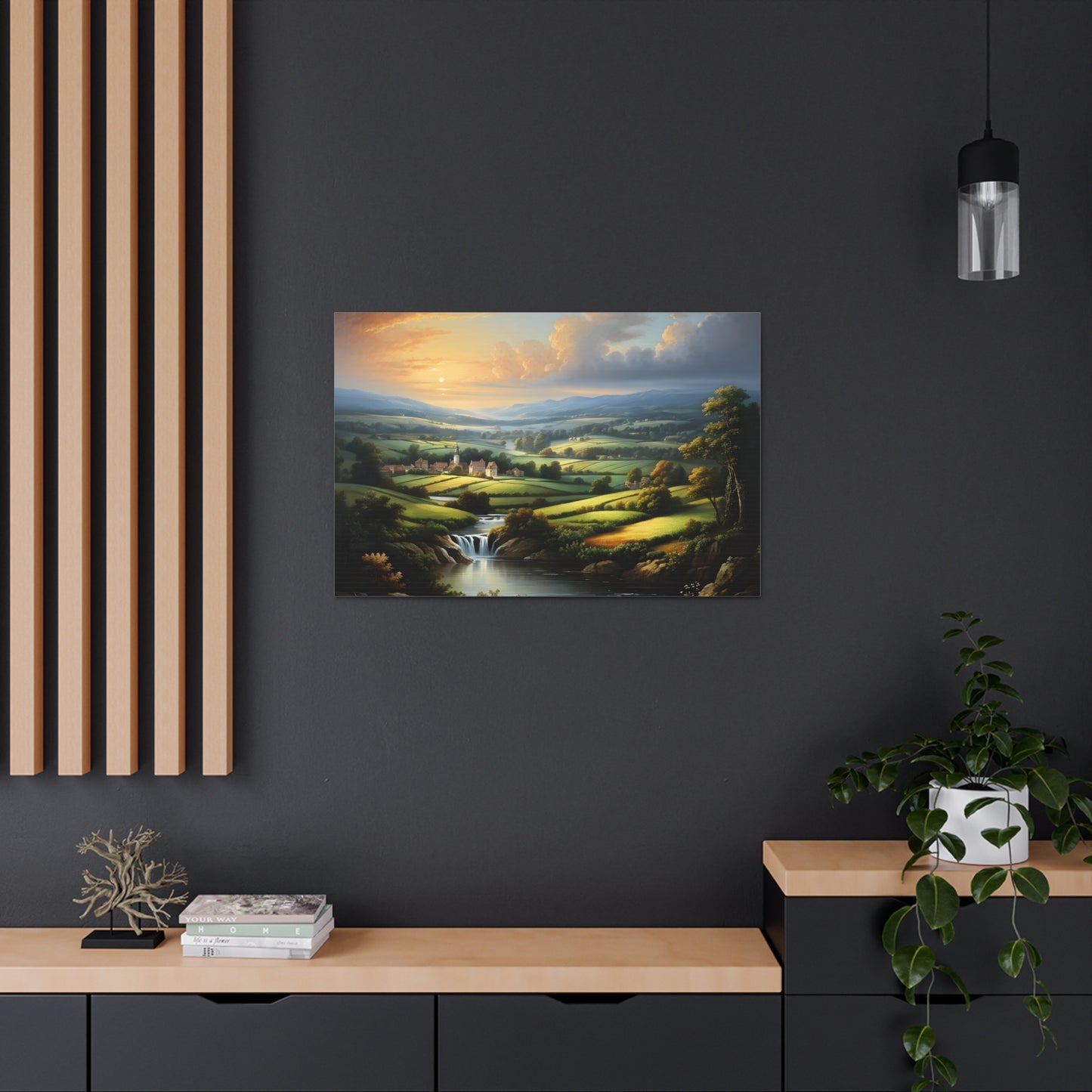 Echoing Hills: Classic Oil Painting Wall Décor