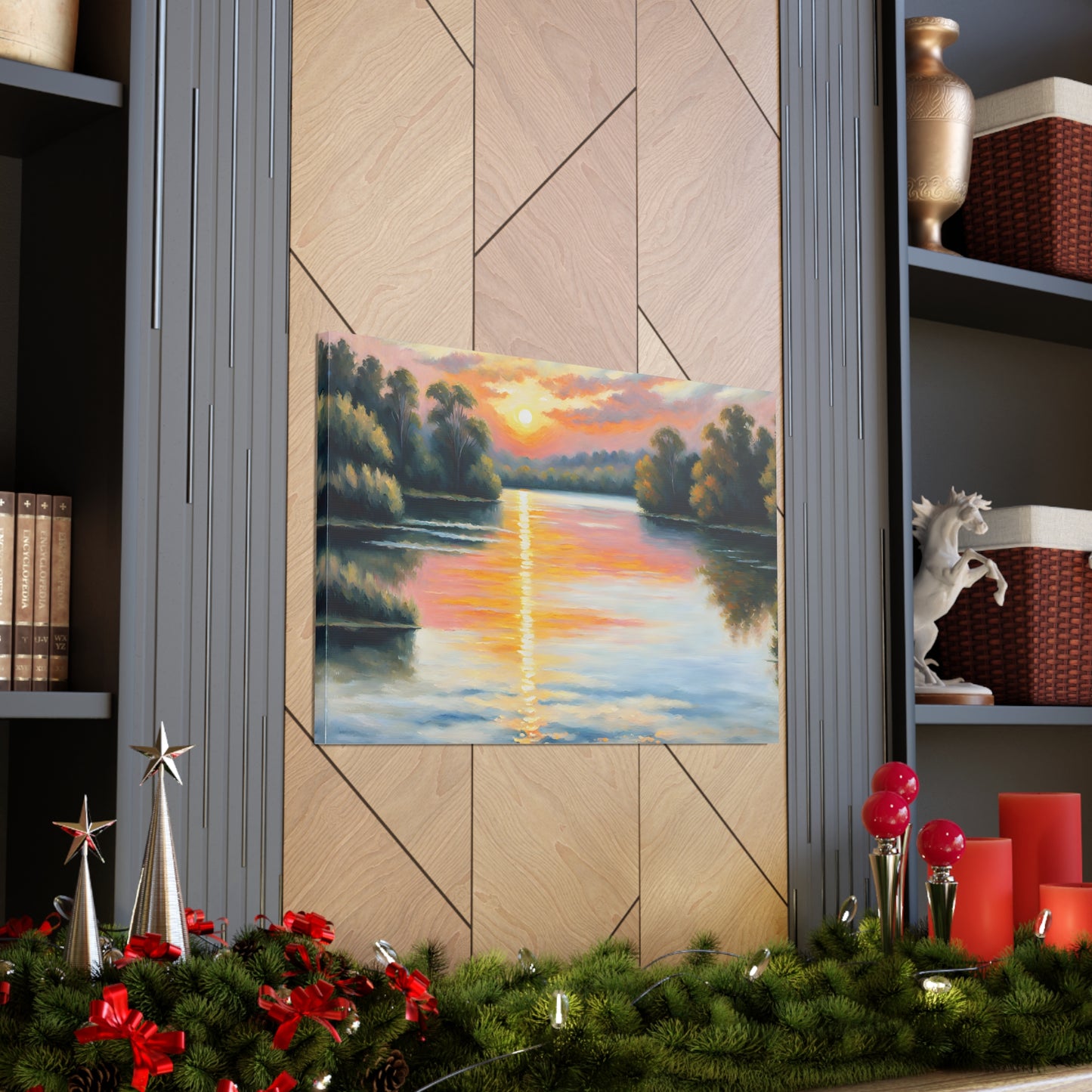 Horizon’s Embrace: Classic Oil Painting Wall Décor