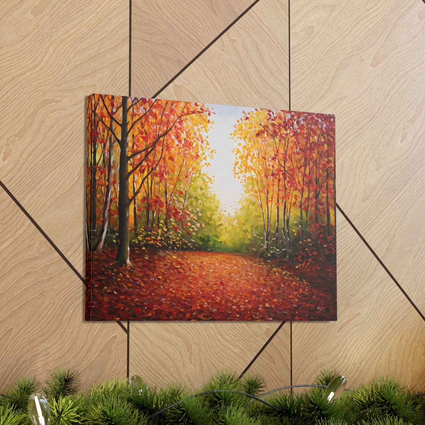 Autumn’s Embrace: Classic Oil Painting Wall Décor