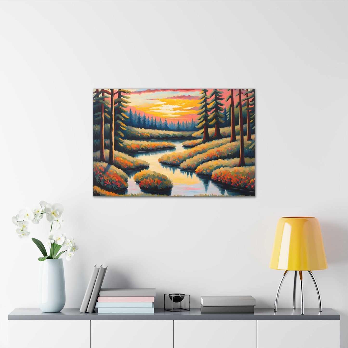 Echoing Valleys: Classic Oil Painting Wall Décor