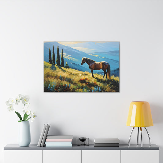 Serene Meadow: Classic Oil Painting Wall Décor