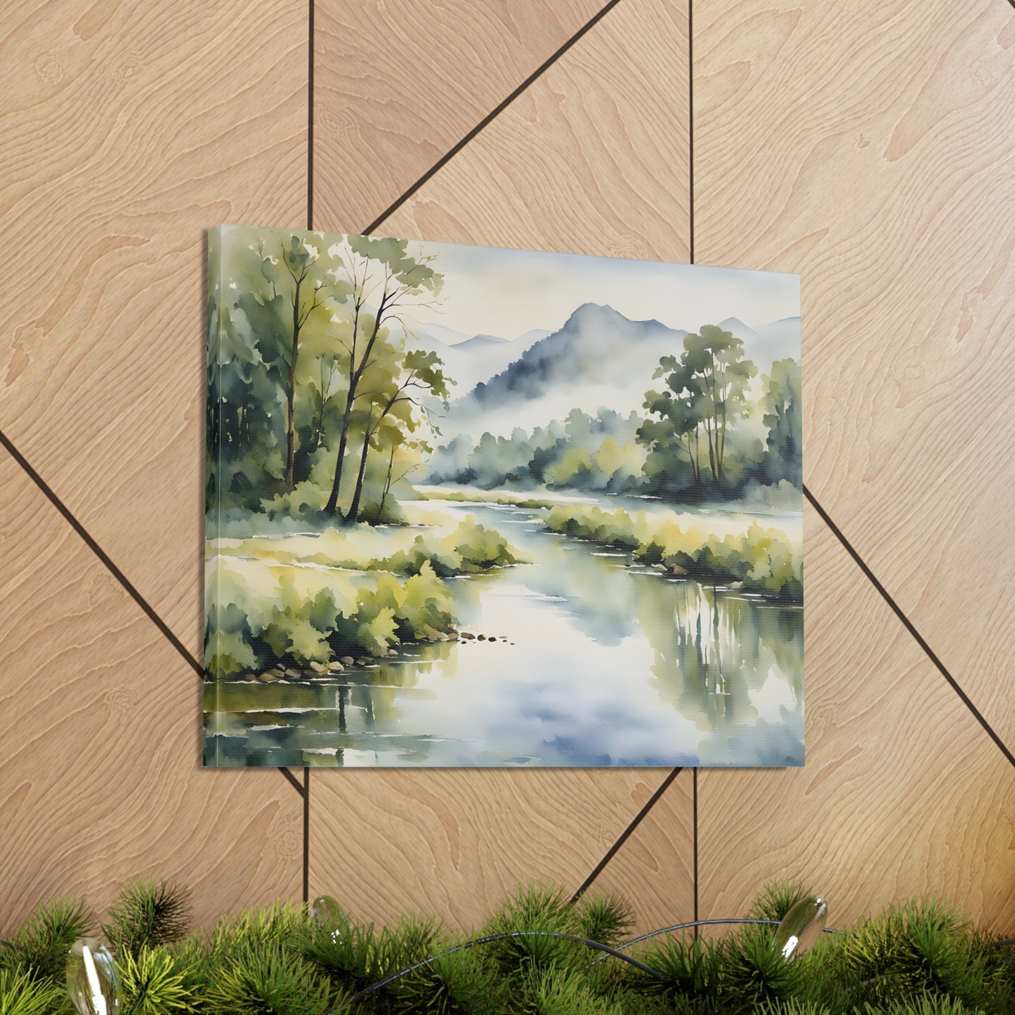 Misty Mountain: Watercolor Wall Décor