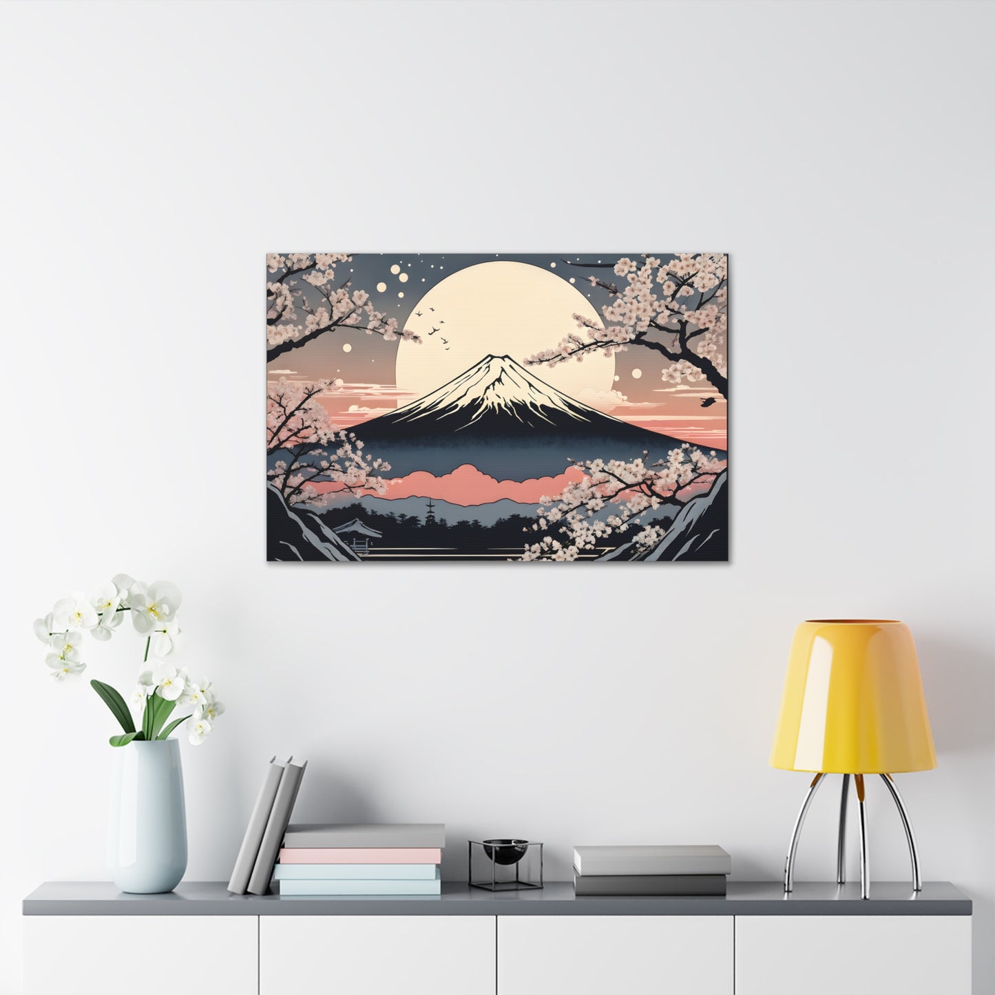 Moonlit Mountain: Ukiyo-e Wall Décor