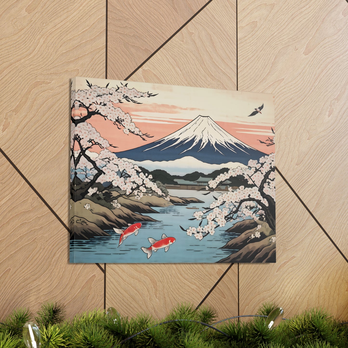 Koi Pond Reflections: Ukiyo-e Wall Décor