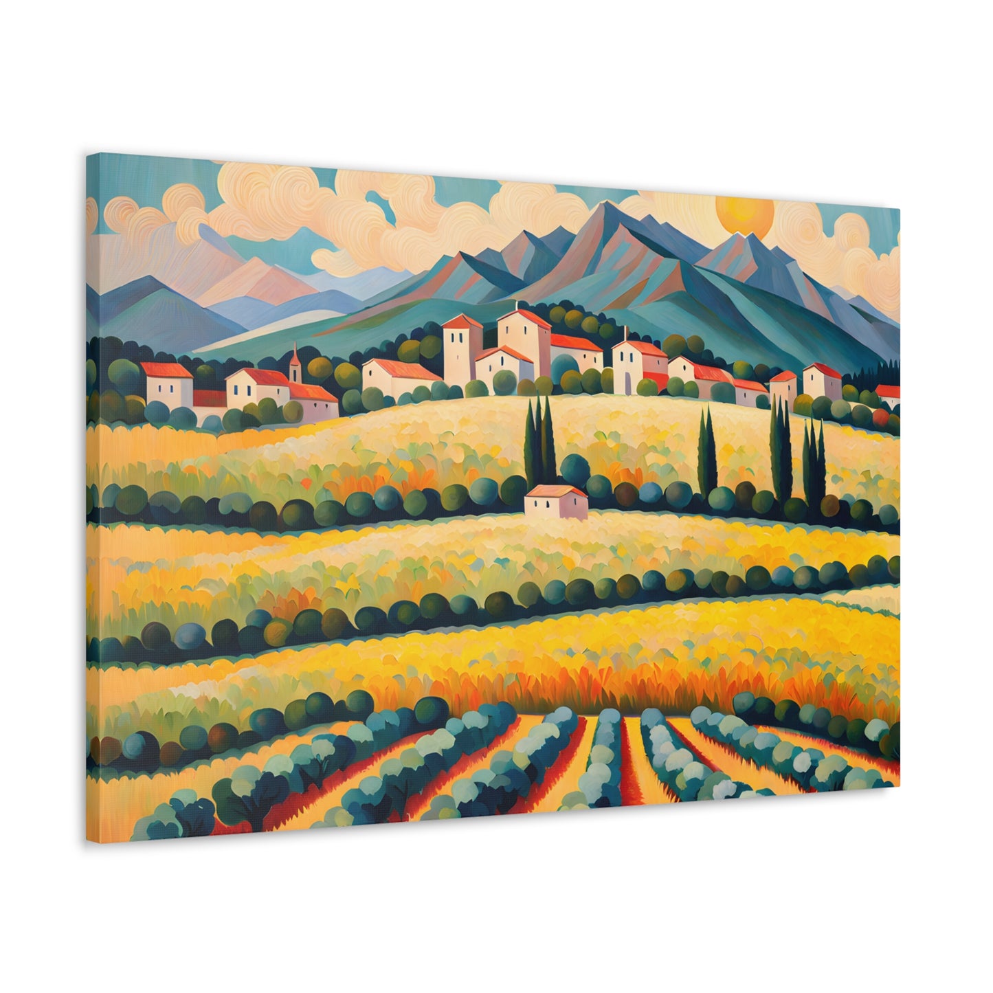 Valley Glow: Classic Oil Painting Wall Décor