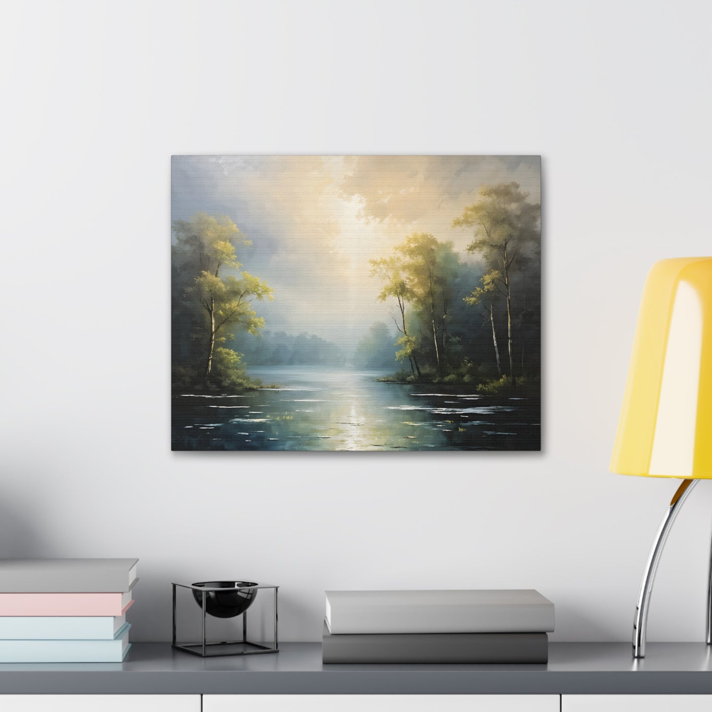 Lakeside Dew: Classic Oil Painting Wall Décor