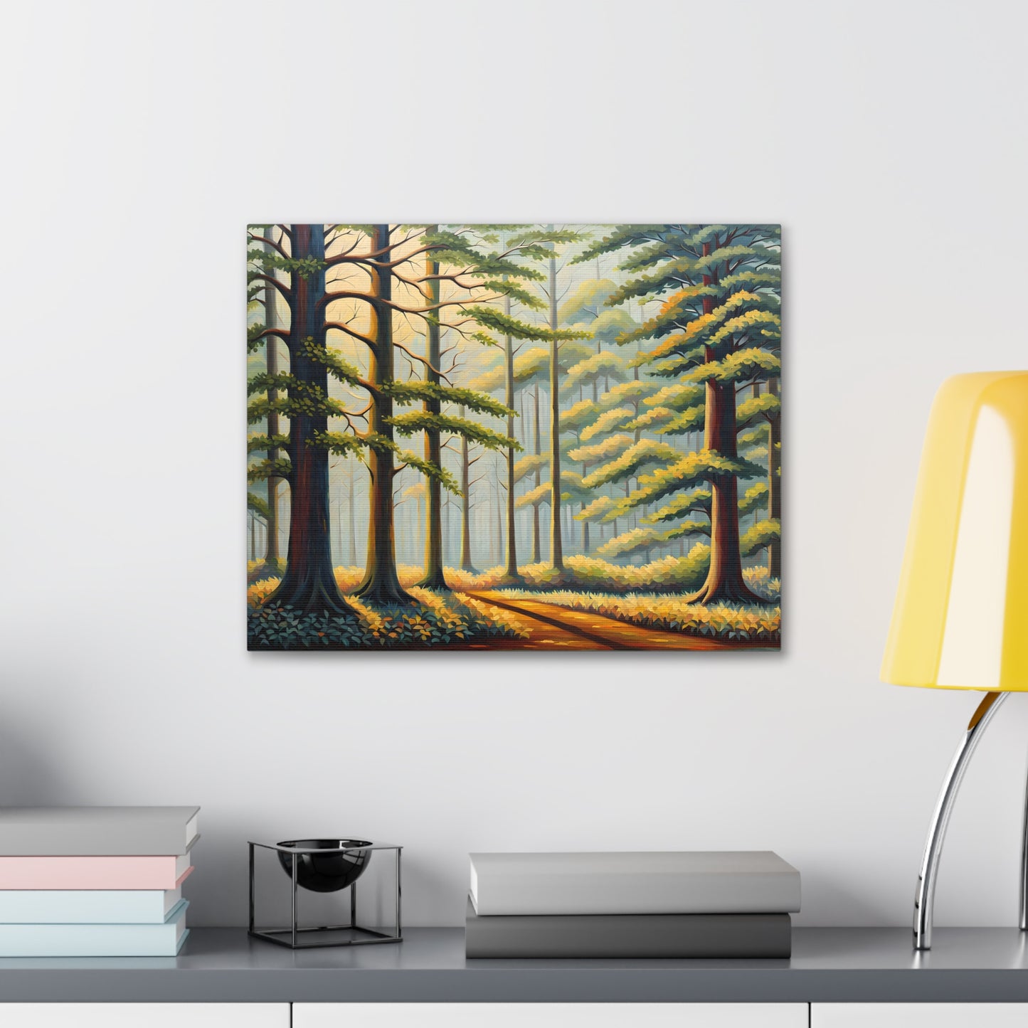 Evergreen Vista: Classic Oil Painting Wall Décor