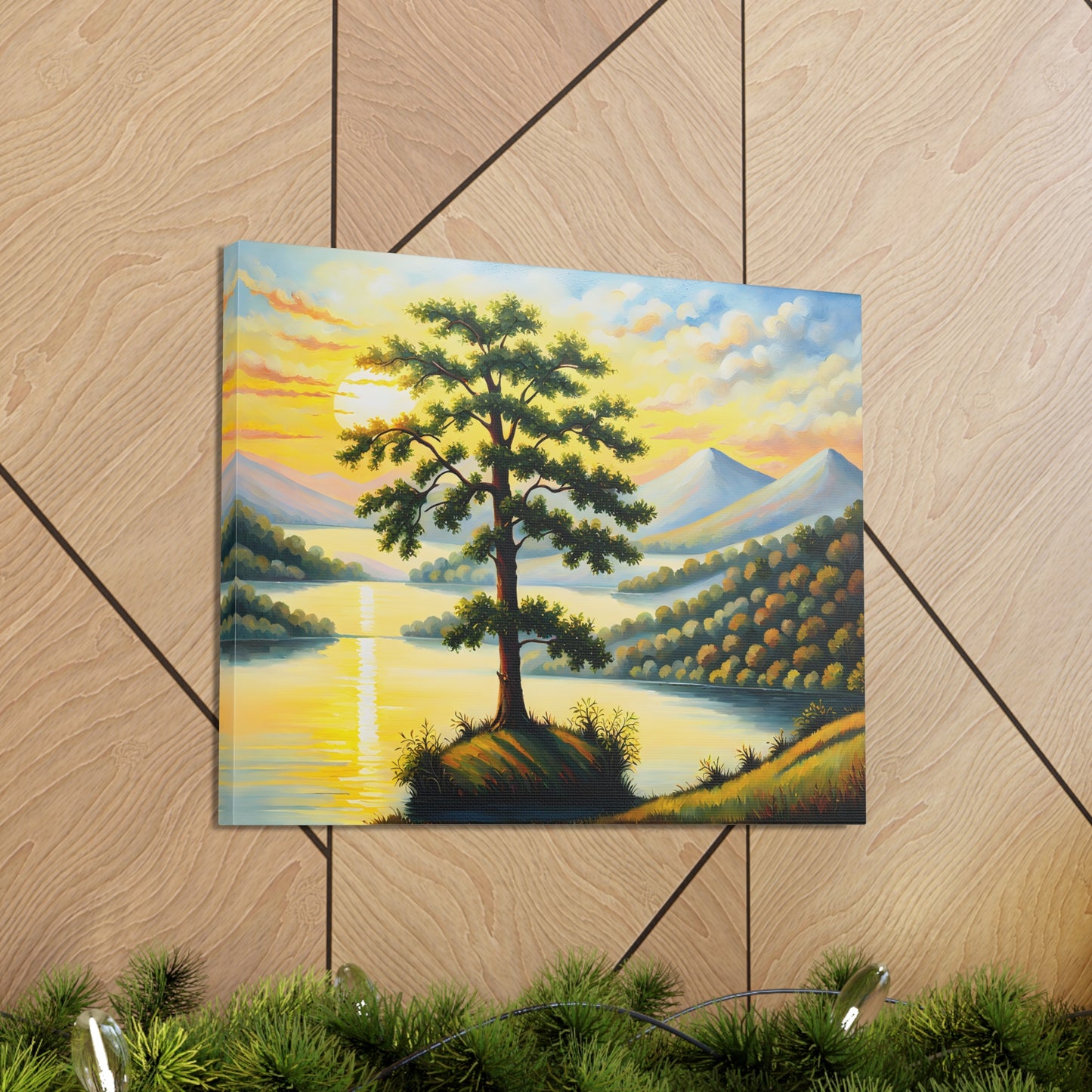 Green Haven: Classic Oil Painting Wall Décor