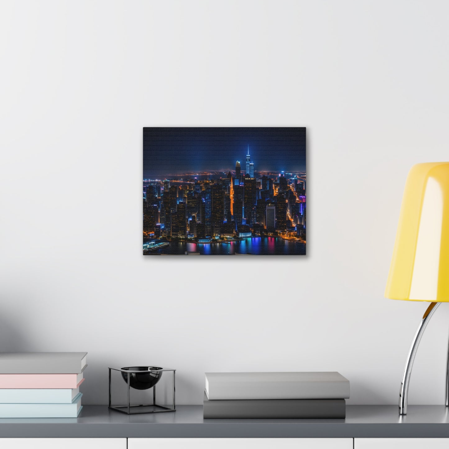 City Lights in Twilight: Cityscape Wall Décor