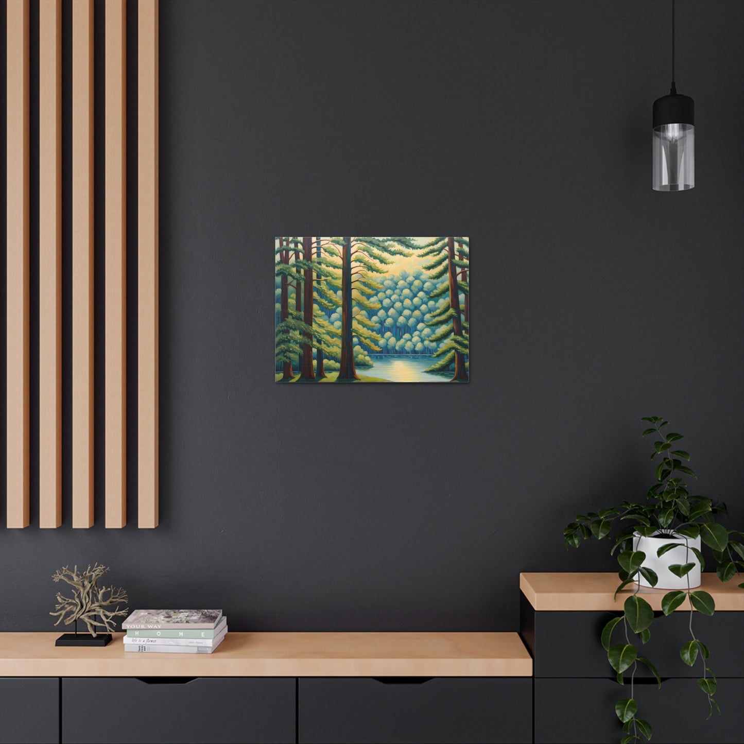 Lush Landscape: Classic Oil Painting Wall Décor