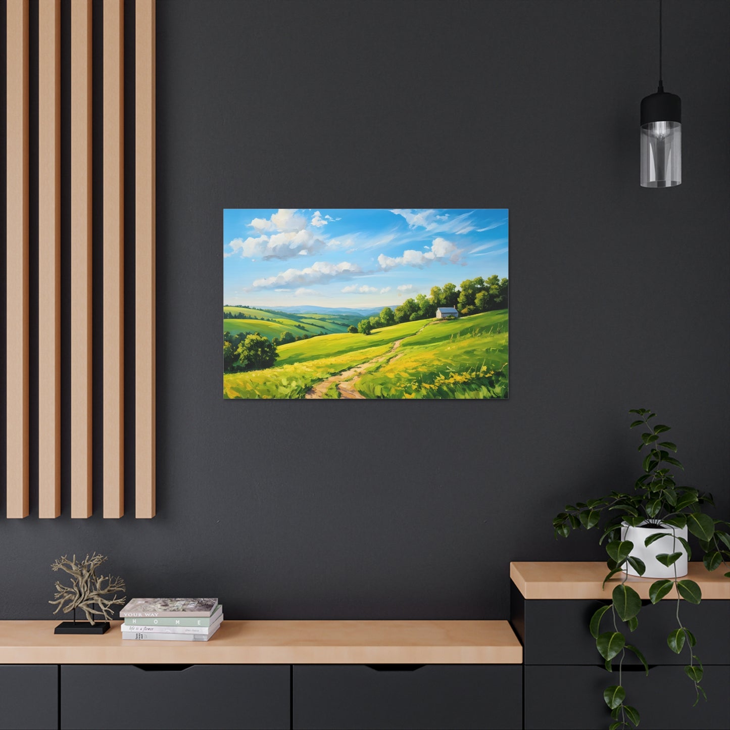 Quiet Landscape: Classic Oil Painting Wall Décor