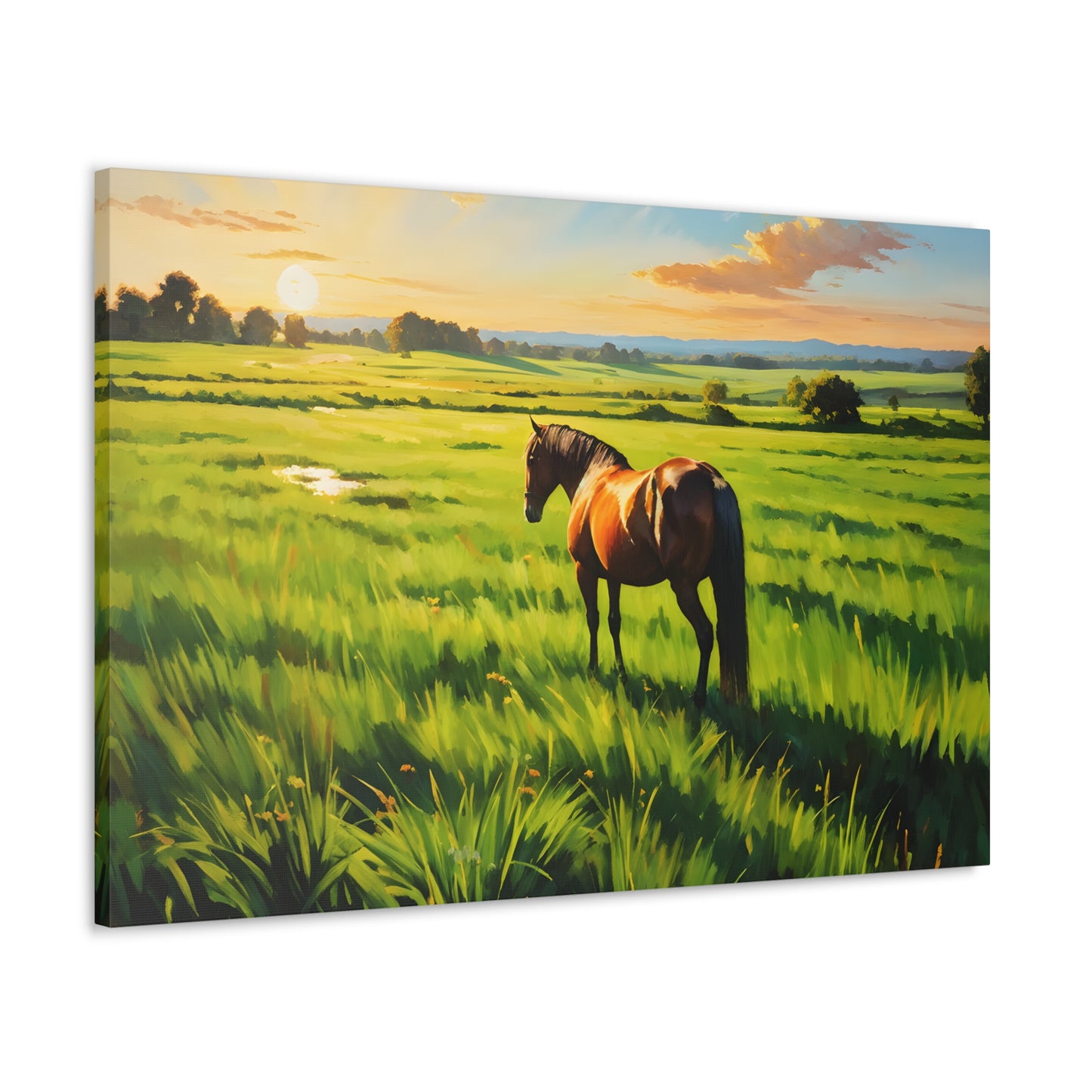 Sunrise Crest: Classic Oil Painting Wall Décor