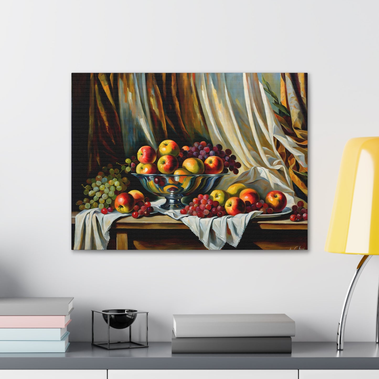 Calming Table: Classic Oil Painting Wall Décor