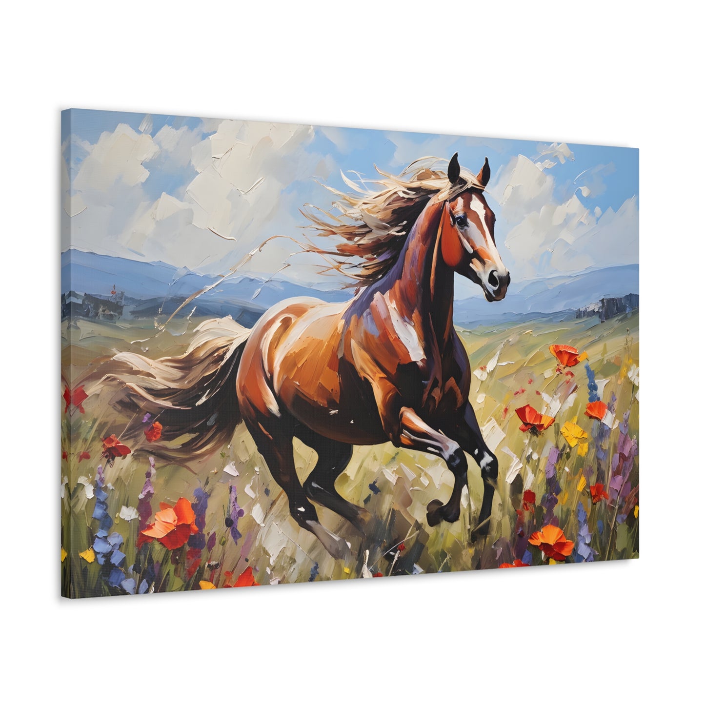 Field of Wild Flowers: Classic Oil Painting Wall Décor