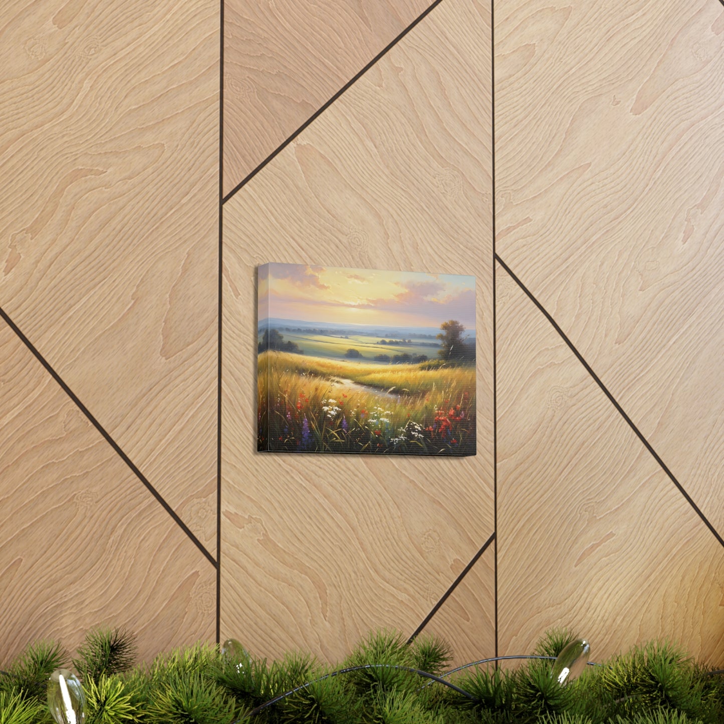 Golden Meadows: Classic Oil Painting Wall Décor