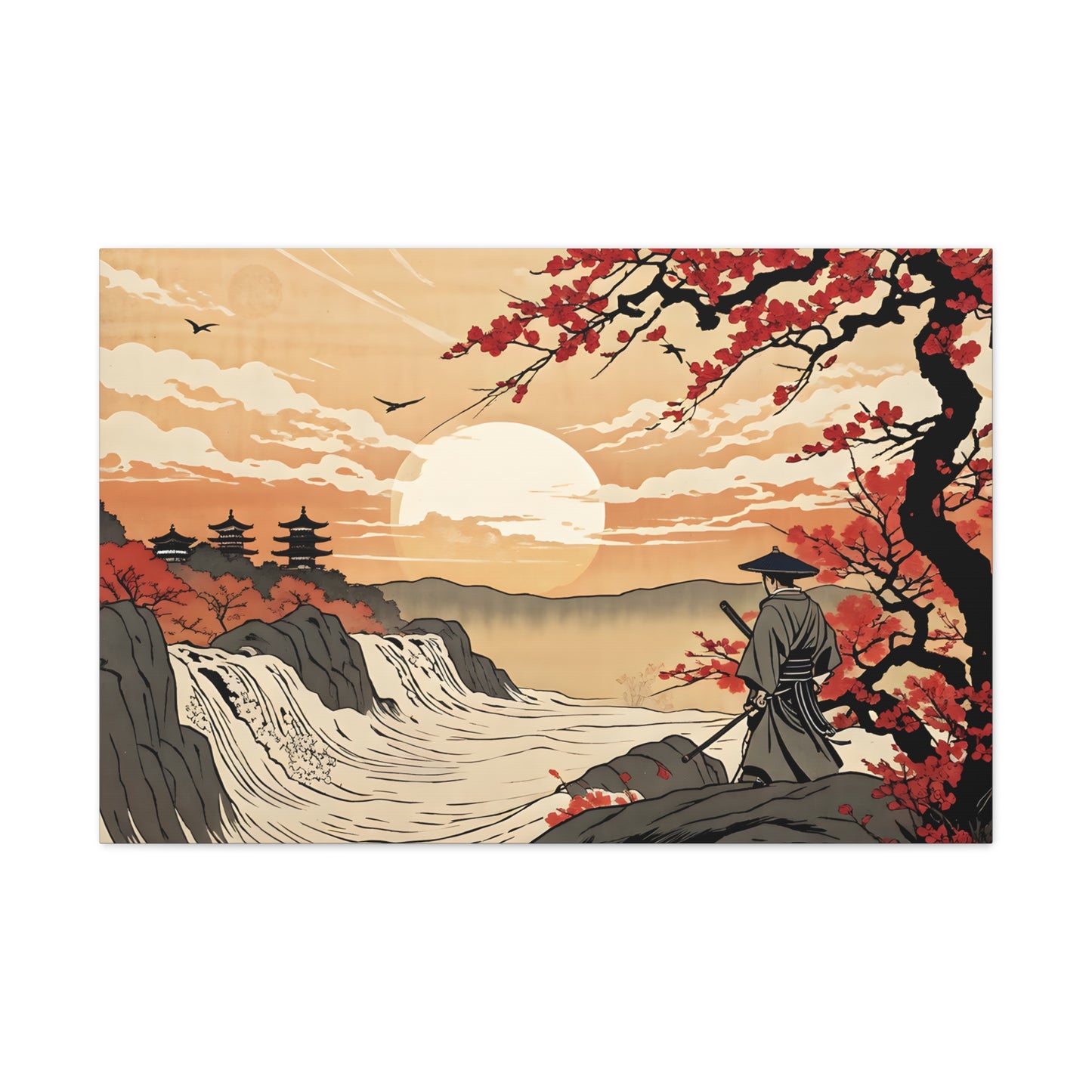 Mountaintop Monastery: Ukiyo-e Wall Décor