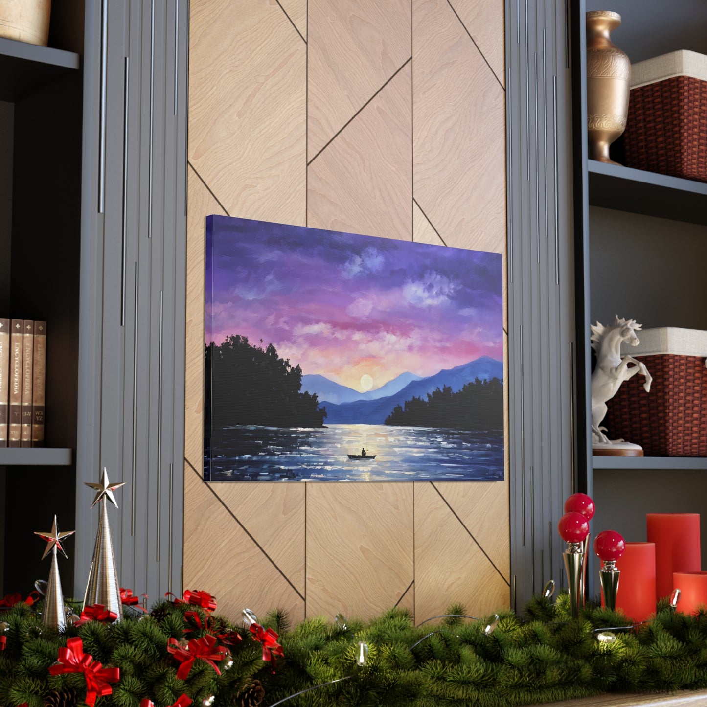 Winter’s Path: Classic Oil Painting Wall Décor