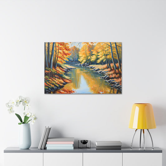 River’s Journey: Classic Oil Painting Wall Décor