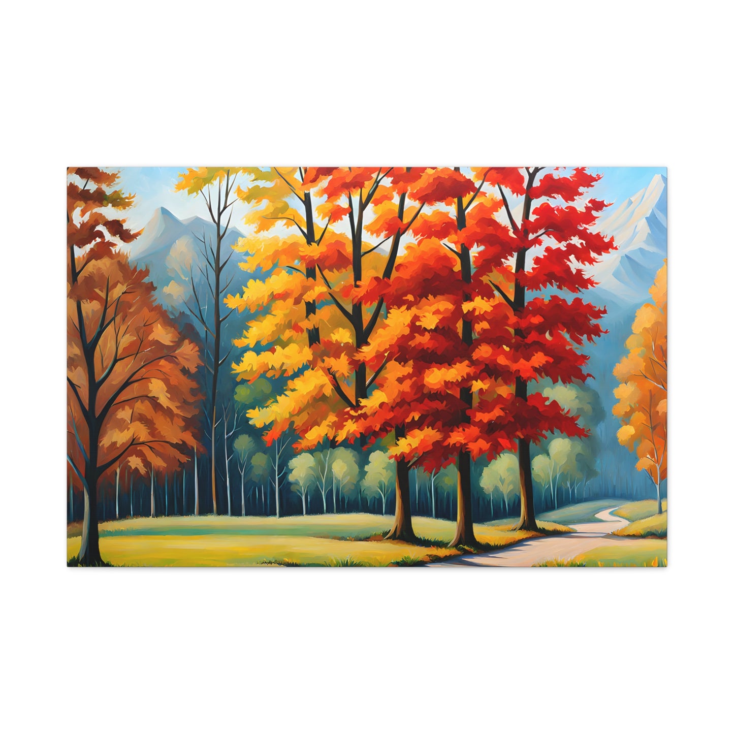 Whispering Pines: Classic Oil Painting Wall Décor