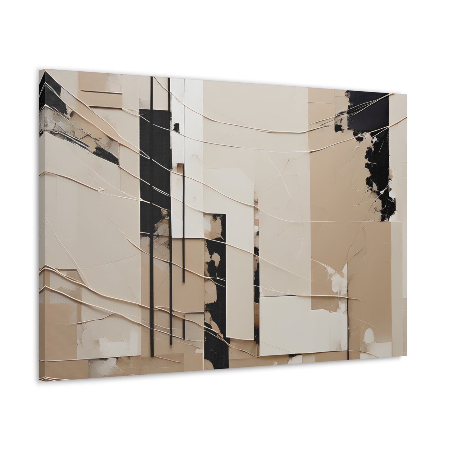 Soft Shadows: Abstract Beige Wall Décor