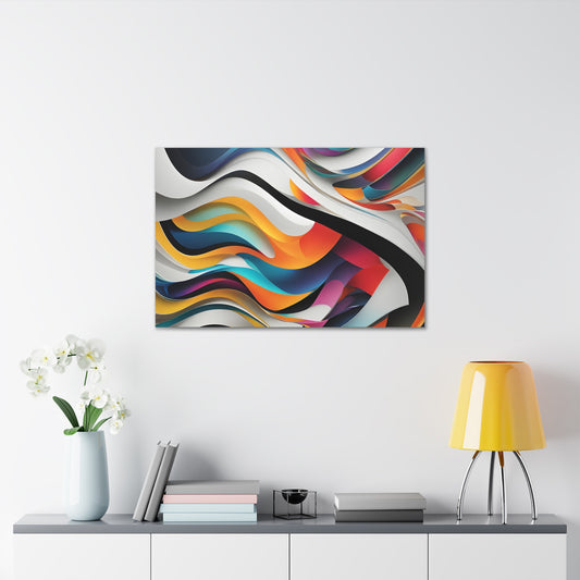 Serene Waves: Abstract Wall Décor