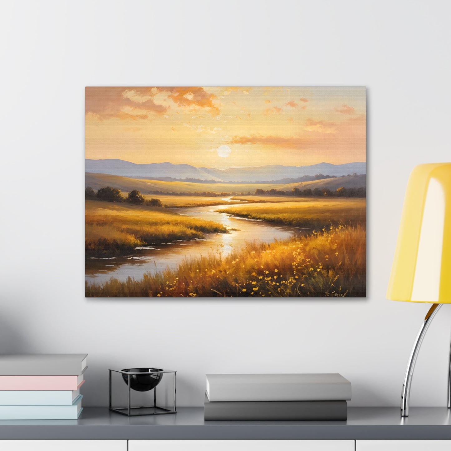 Serene Hills: Classic Oil Painting Wall Décor