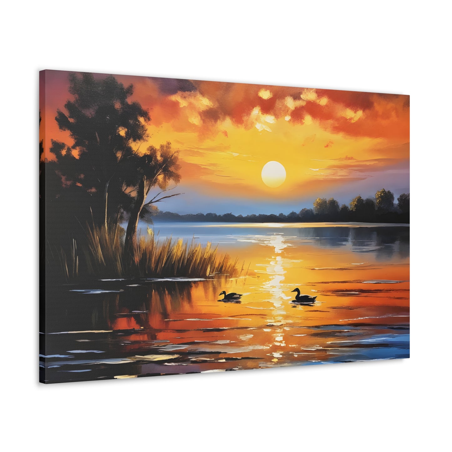 Silver Stream: Classic Oil Painting Wall Décor