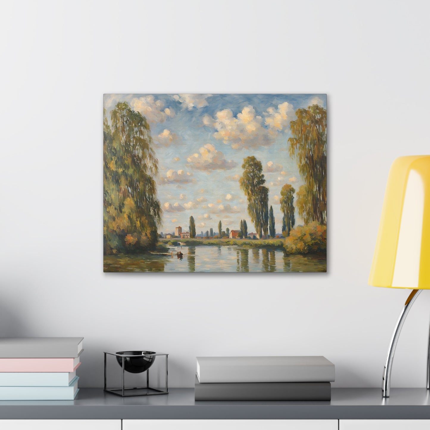 Riverbank Reverie: Classic Oil Painting Wall Décor