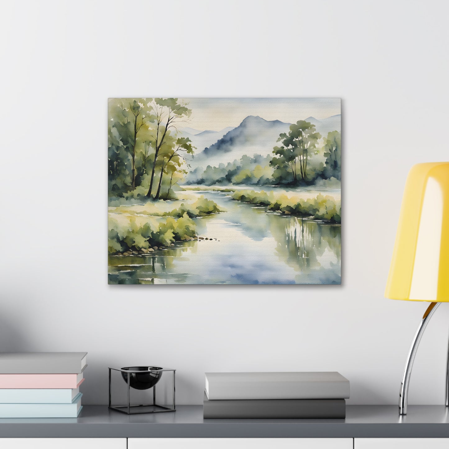 Misty Mountain: Watercolor Wall Décor