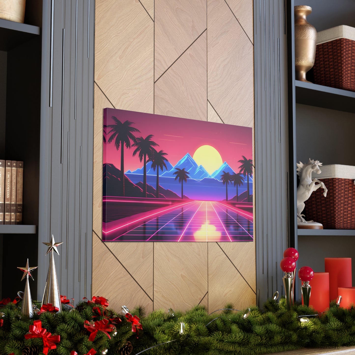 Retro Tropic Hues: Outrun Wall Décor